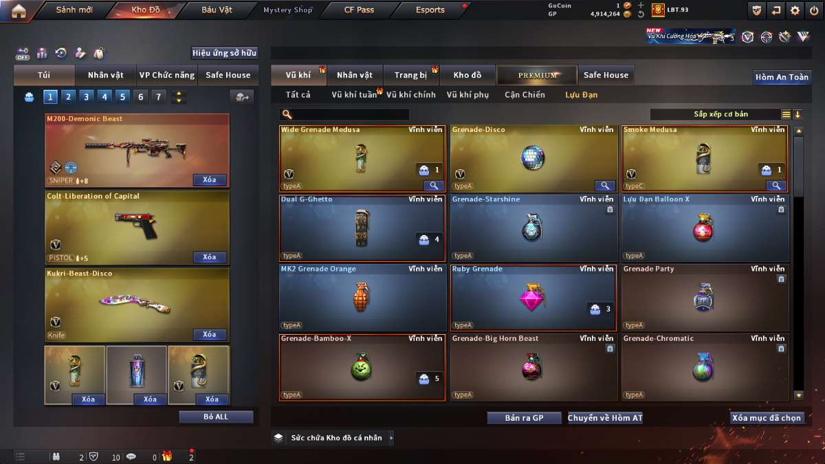 shop acc cf uy tin gia re